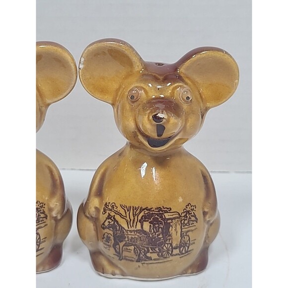 Vintage Mice W/Googly Eyes Salt Pepper Shakers Capsco - Picture 3 of 8